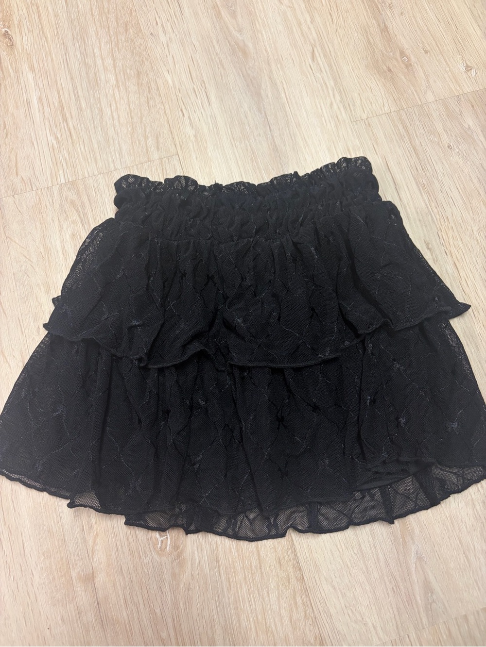 Black Tiered Ruffle Mini Skirt - Women